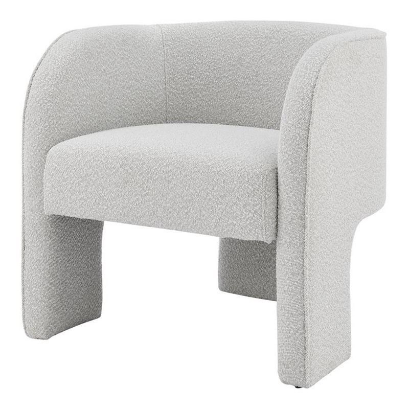 Barrel-Back Chic Velvet Accent Chair in Elegant Beige