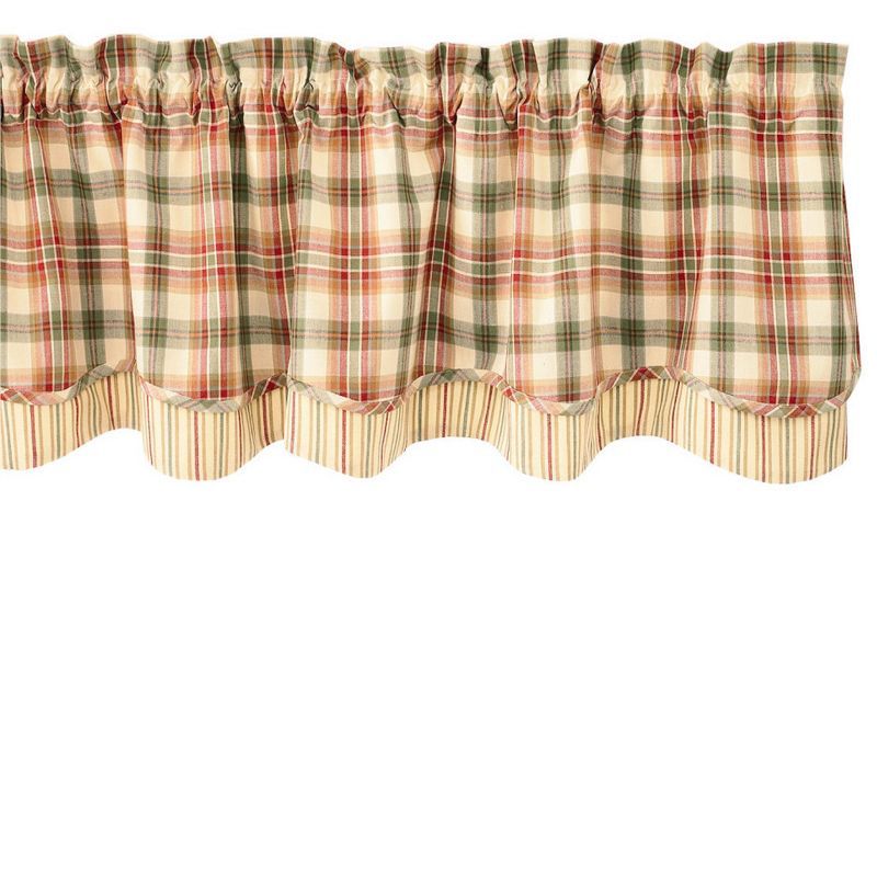 Lemon Pepper Plaid Cotton Layered Valance 16''L