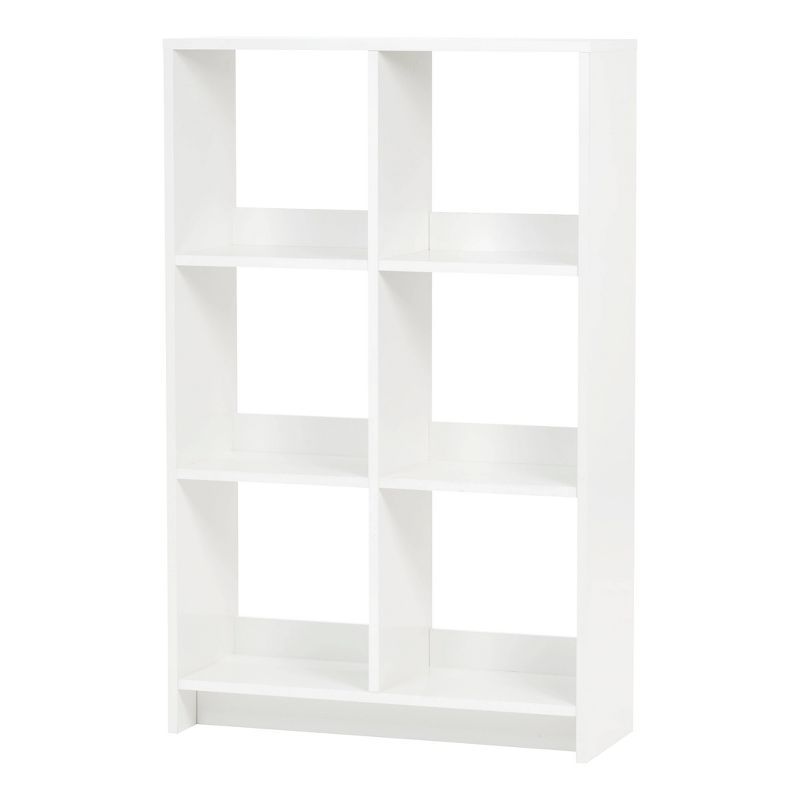 Adjustable 6-Cube White Organizer Shelf for Versatile Storage