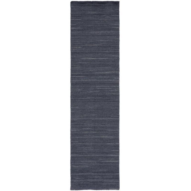 Handmade Gray Wool Flat Woven Area Rug 27" x 8"