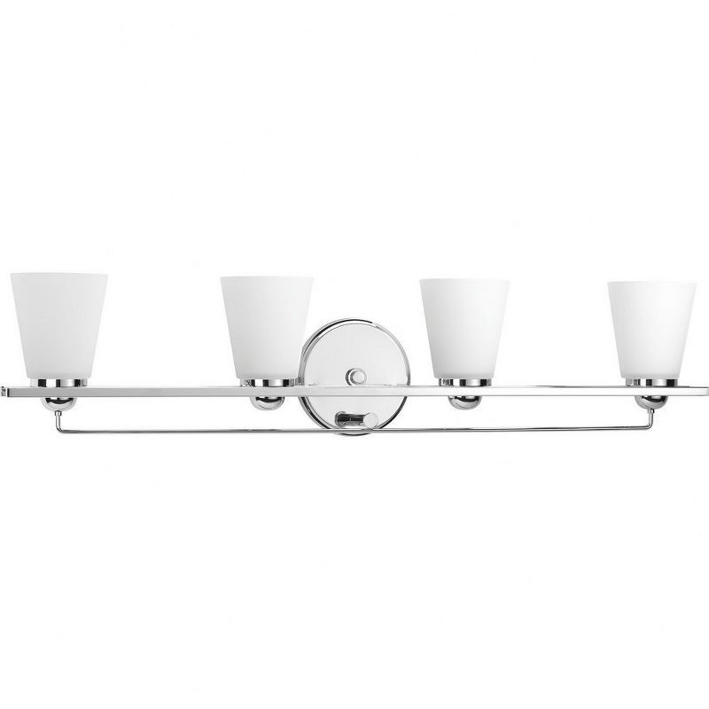 Polished Chrome 4-Light Cylinder Vanity Fixture