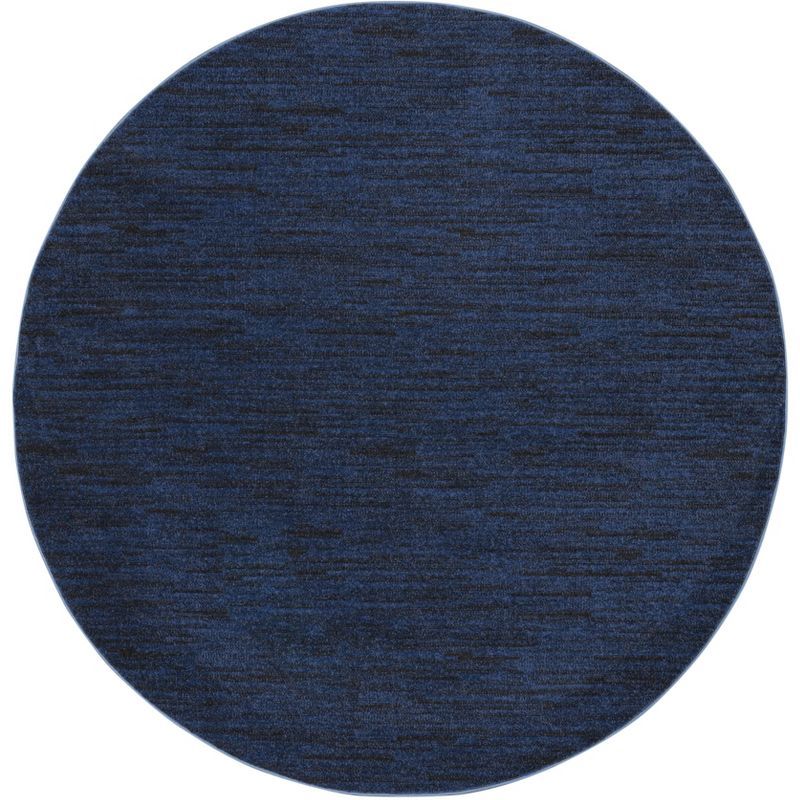 Nourison Nourison Essentials NRE01 Indoor/outdoor Area Rug - Midnight Blue 6' x 6'round