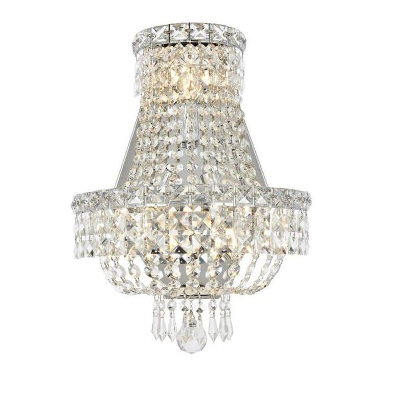 Tranquil Chrome Wall Sconce with Royal Cut Crystal