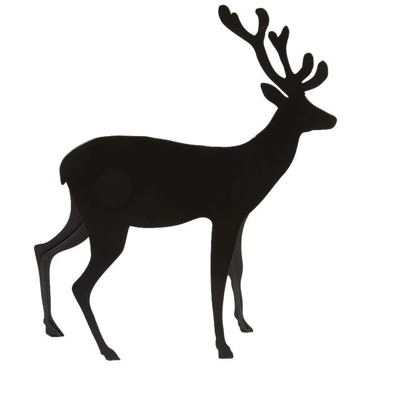 Black Metal 22" Tabletop Deer Silhouette Decor