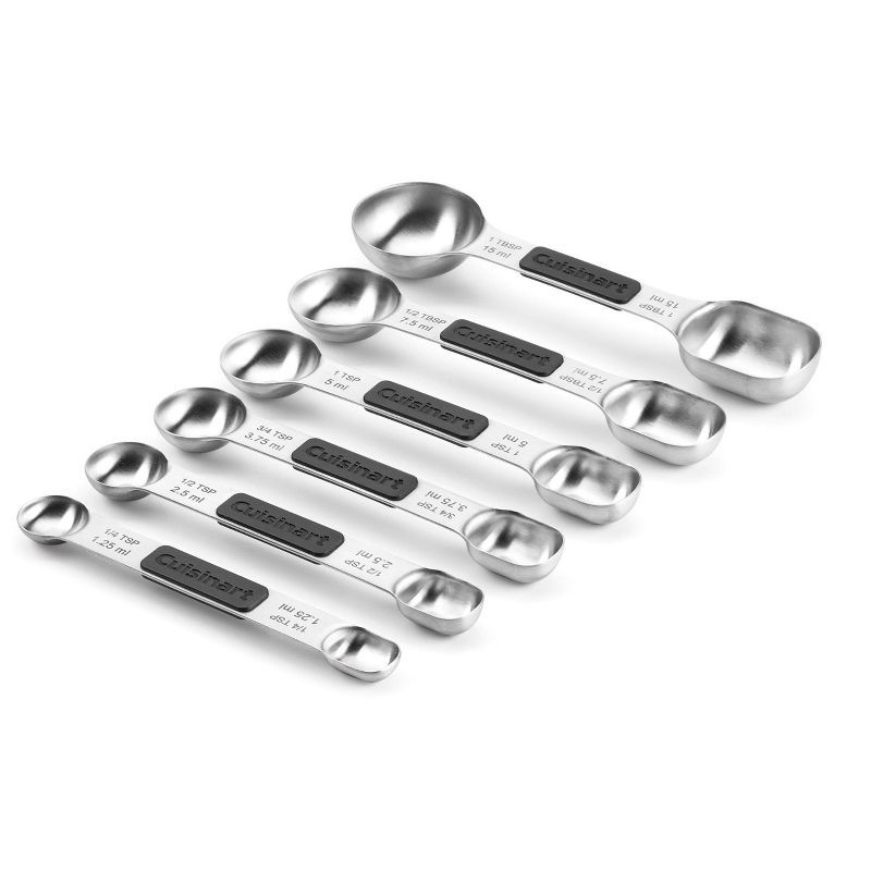 6-Piece Stainless Steel Magnetic Measuring Spoon Set