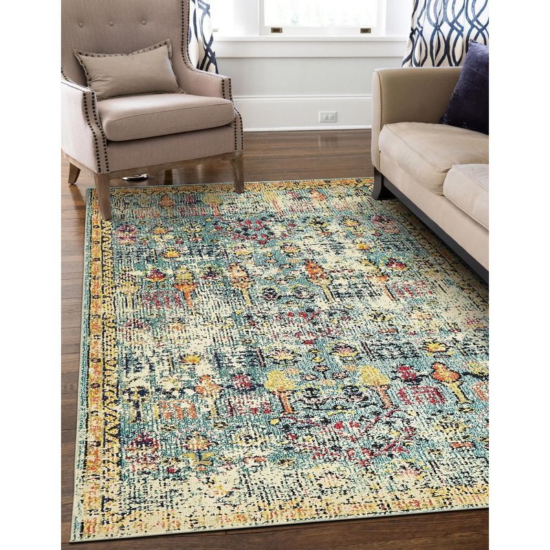 Monterey Blue 8' x 10' Stain-Resistant Polypropylene Rug