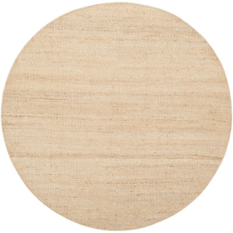 Handwoven Ivory Round Jute Area Rug