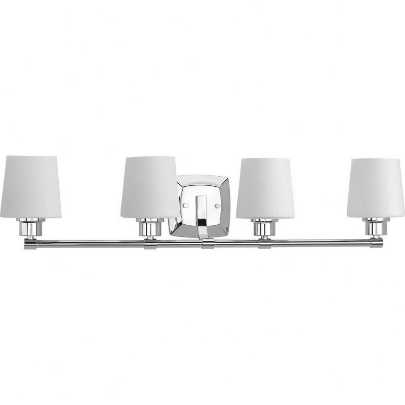 34" Chrome Dimmable 4-Light Vanity Fixture