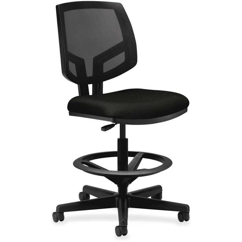 Volt Flex Black Mesh & Leather Adjustable Task Stool