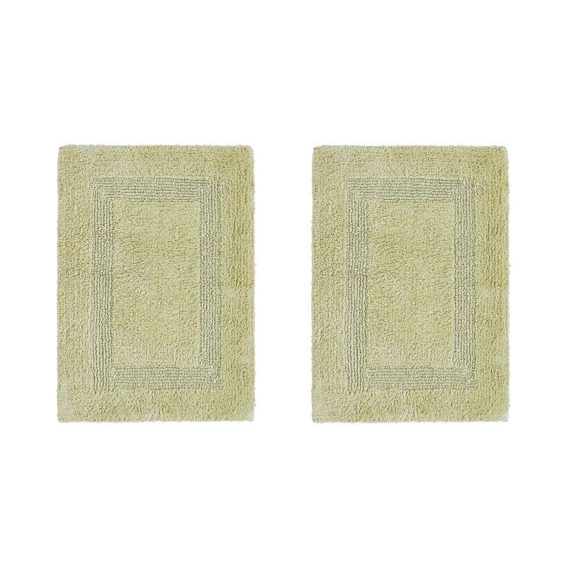 Lux Sage 100% Cotton Tufted Reversible Bath Rug Set