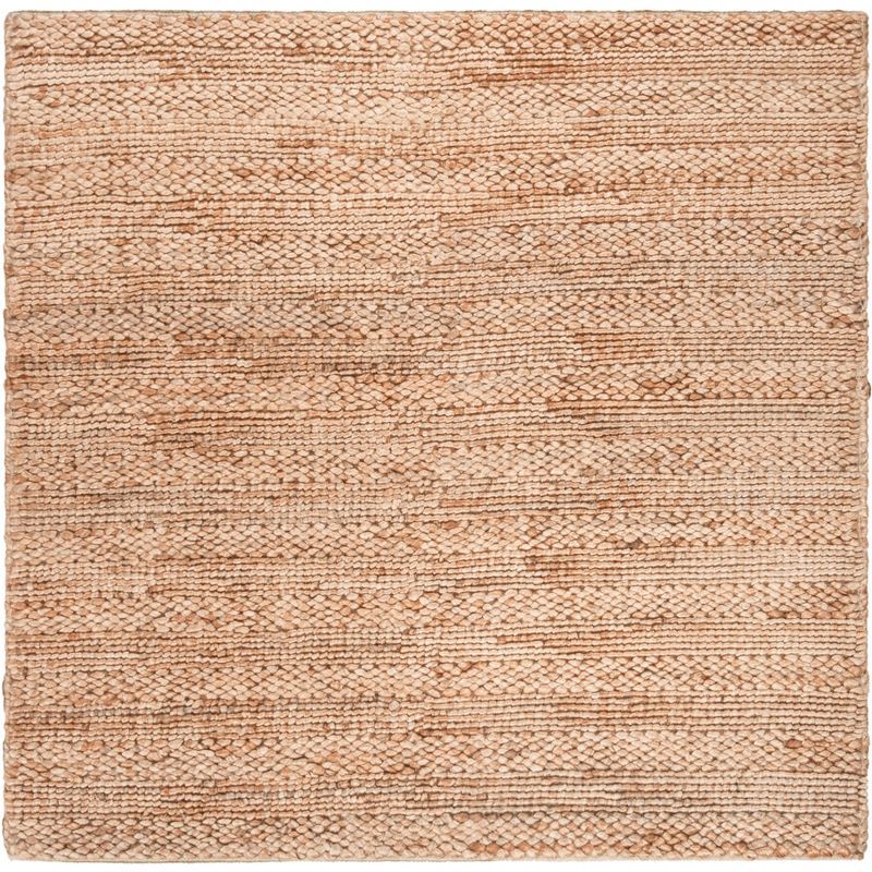 Hand-Knotted Square Natural Fiber 8' Easy Care Area Rug