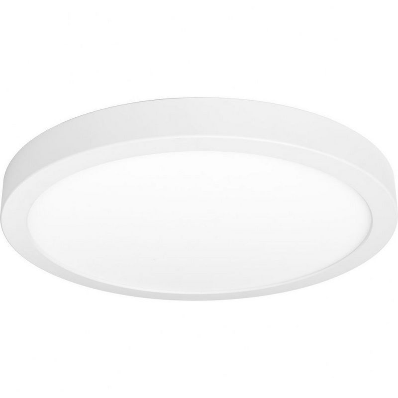 Slim Profile Edgelit 14" White Aluminum LED Flush Mount - Modern, Energy Star