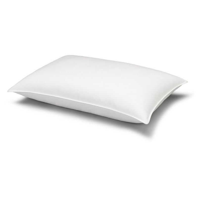 Standard White Goose Down Pillow with Cotton Shell