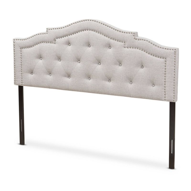 Edith Queen Grayish Beige Tufted Upholstered Headboard