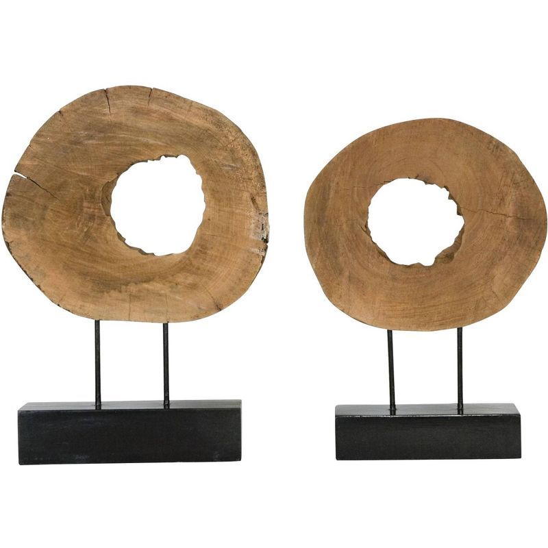 Ashlea Brown Mango Wood Log Sculpture Set