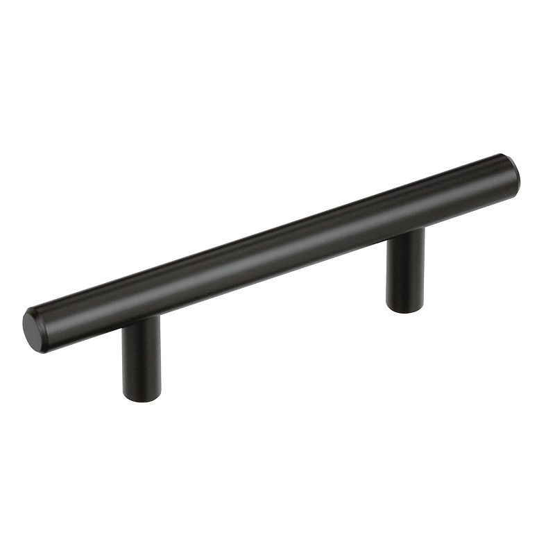 Matte Black Steel Bar Pulls with Mounting Hardware, 10 Pack