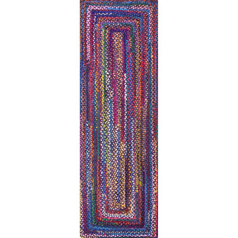 Tammara Multicolor Hand Braided Cotton Runner Rug