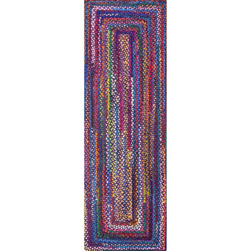 Tammara Multicolor Hand Braided Cotton Runner Rug