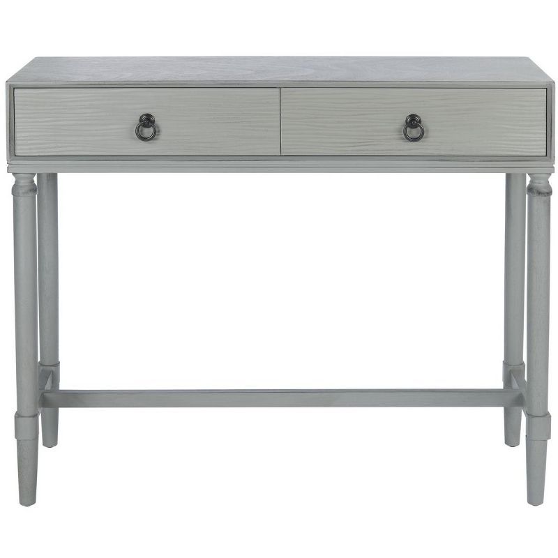 Aliyah Distressed Grey 40" Wood Console Table with Storage