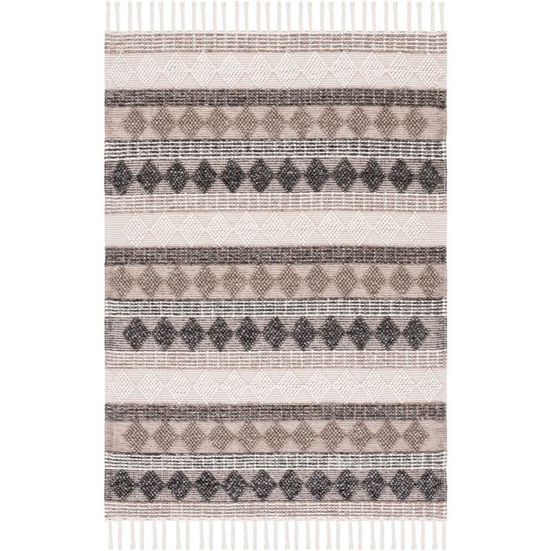 Ivory Braided Wool Artisan Hand-Woven 5' x 8' Rug