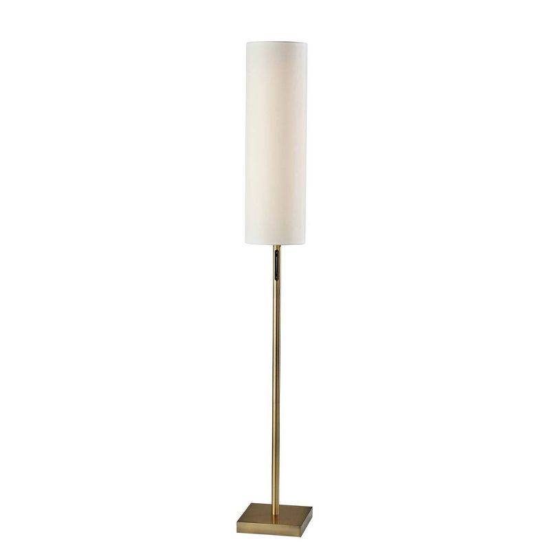 Matilda Brass Finish Linear LED Floor Lamp with Touch Control