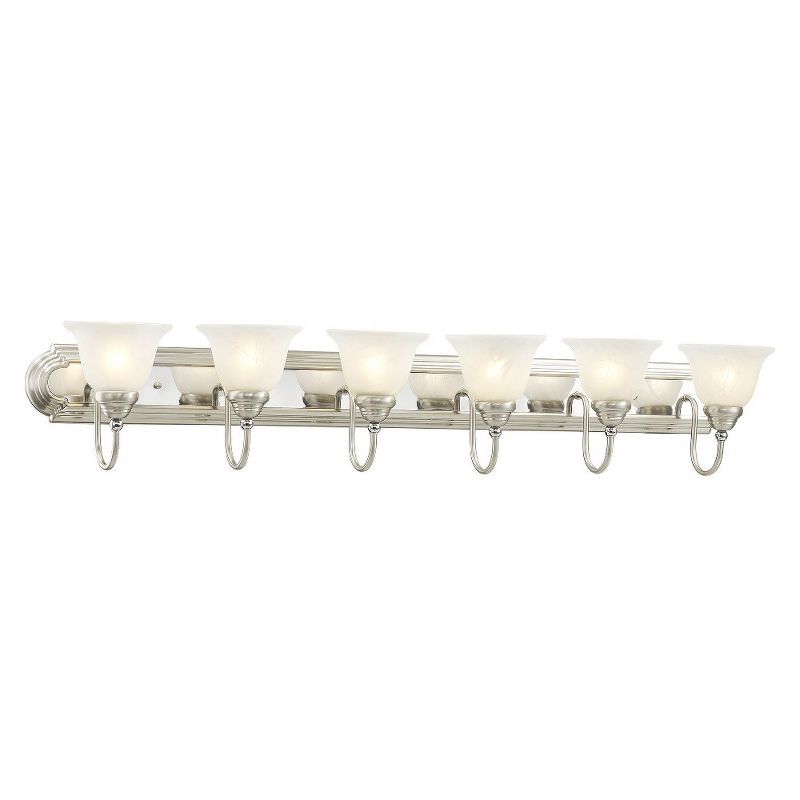 Belmont 48" Brushed Nickel and Chrome 6-Light Vanity Fixture