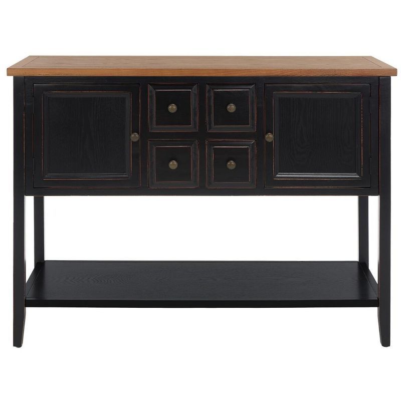 Charlotte 46" Black and Oak Transitional Sideboard