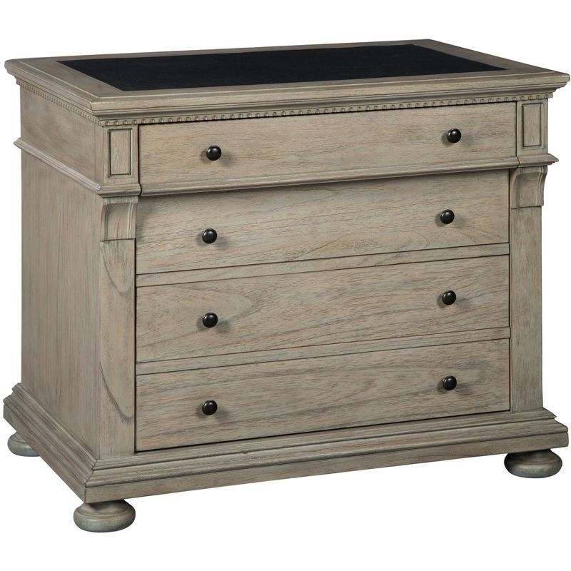 Traditional Driftwood 2-Drawer Lockable Lateral File Cabinet