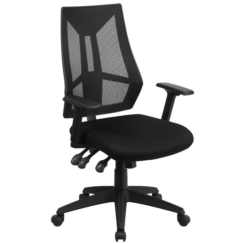 ErgoFlex High Back Black Mesh Adjustable Swivel Task Chair