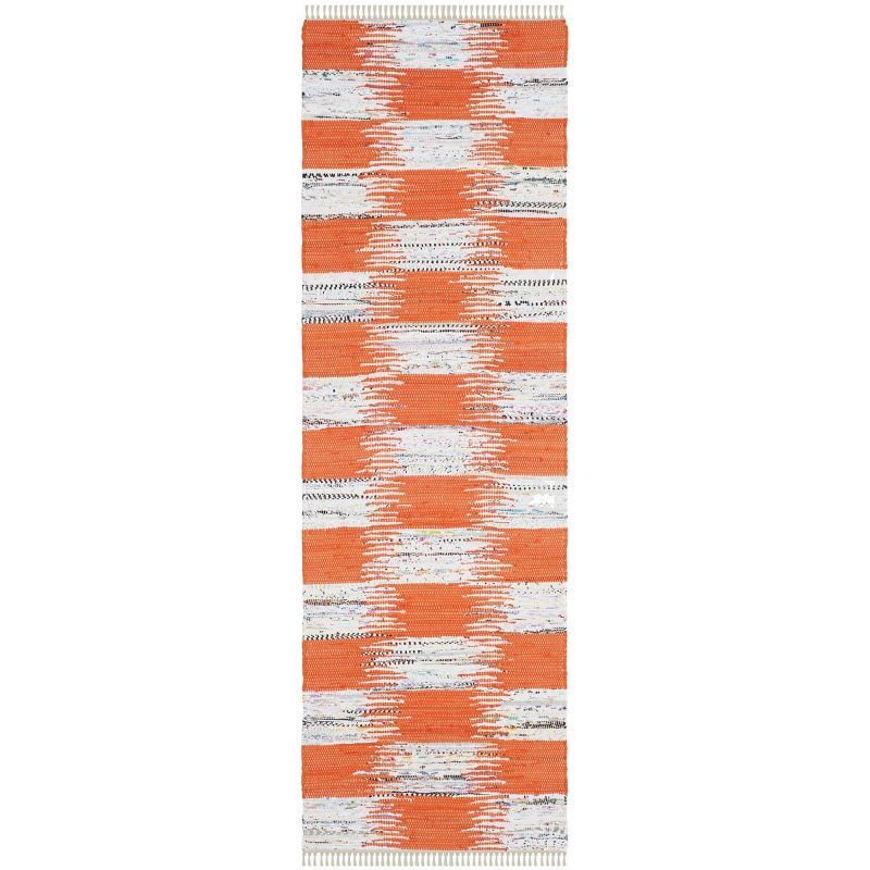 Coastal Charm Multicolor Cotton-Wool Flat Woven Runner Rug, 2'3" x 7'