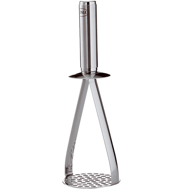 Silver Stainless Steel Round Potato Masher, 10.2 inches