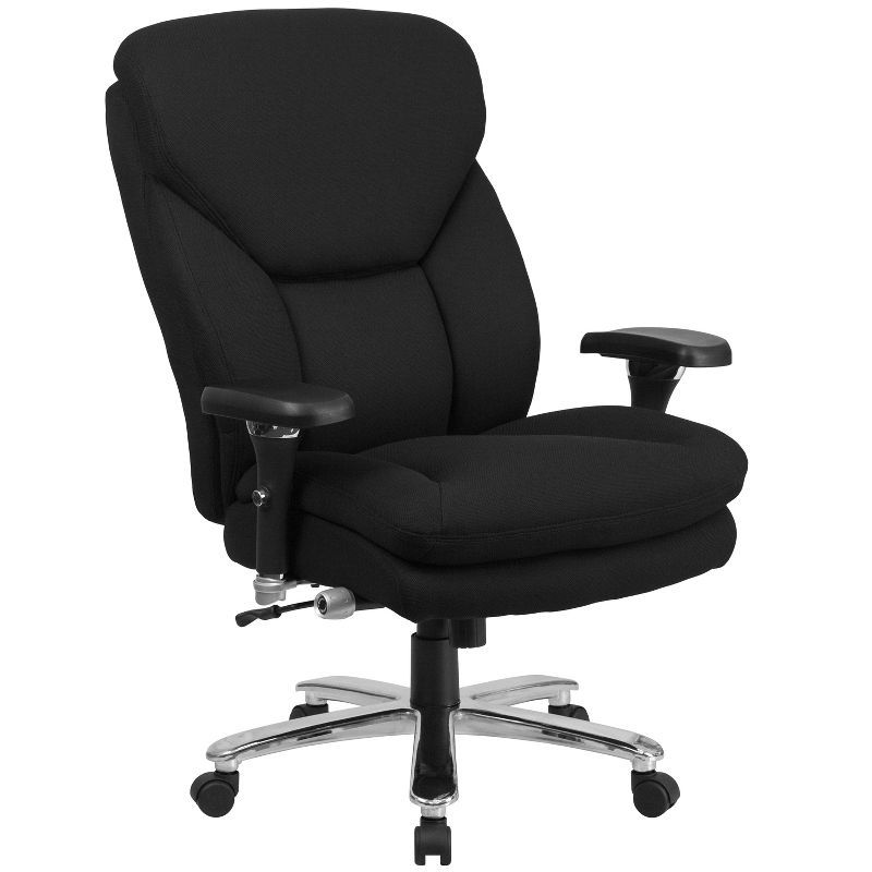 Ergonomic High Back Black Fabric Executive Swivel Office Chair with Lumbar Support