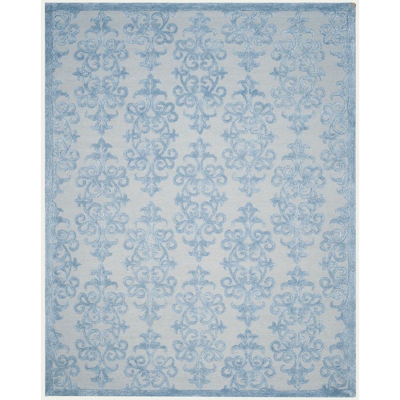 Bella Blue Hand-Tufted Wool and Viscose 8' x 10' Area Rug