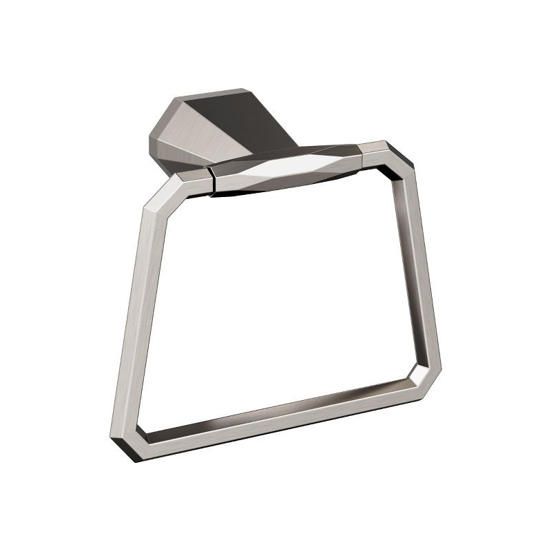 St. Vincent Brushed Nickel Geometric Wall Mounted Towel Ring