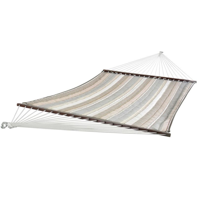 Dove Double Quilted Sunbrella Hammock with Spreader Bars