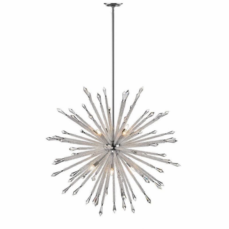 Chrome Crystal 12-Light Spherical Chandelier