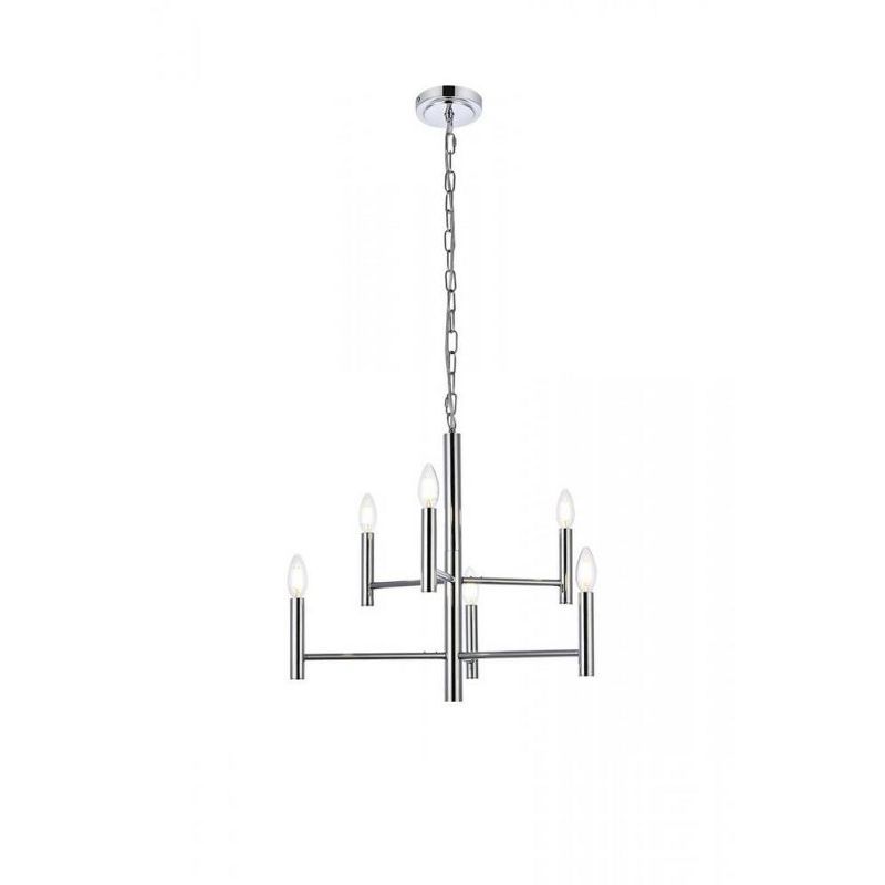 Carmella Chrome 6-Light Metal Pendant