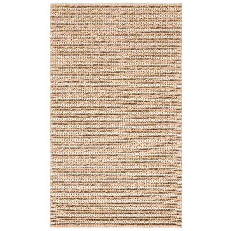 Beige and Multicolor Hand-Knotted Wool Area Rug