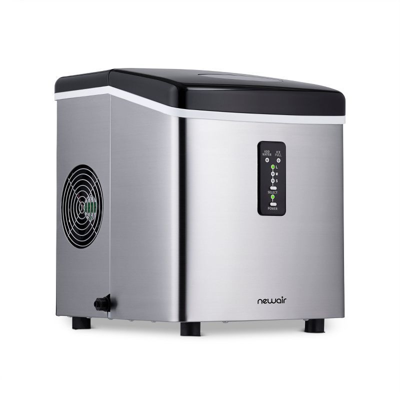 Stainless Steel Portable Countertop Ice Maker with 3 Sizes