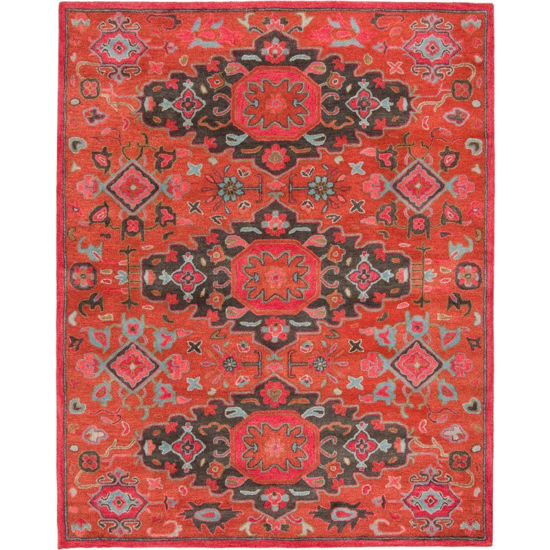 Heritage Red Hand-Tufted Wool 8' x 10' Area Rug