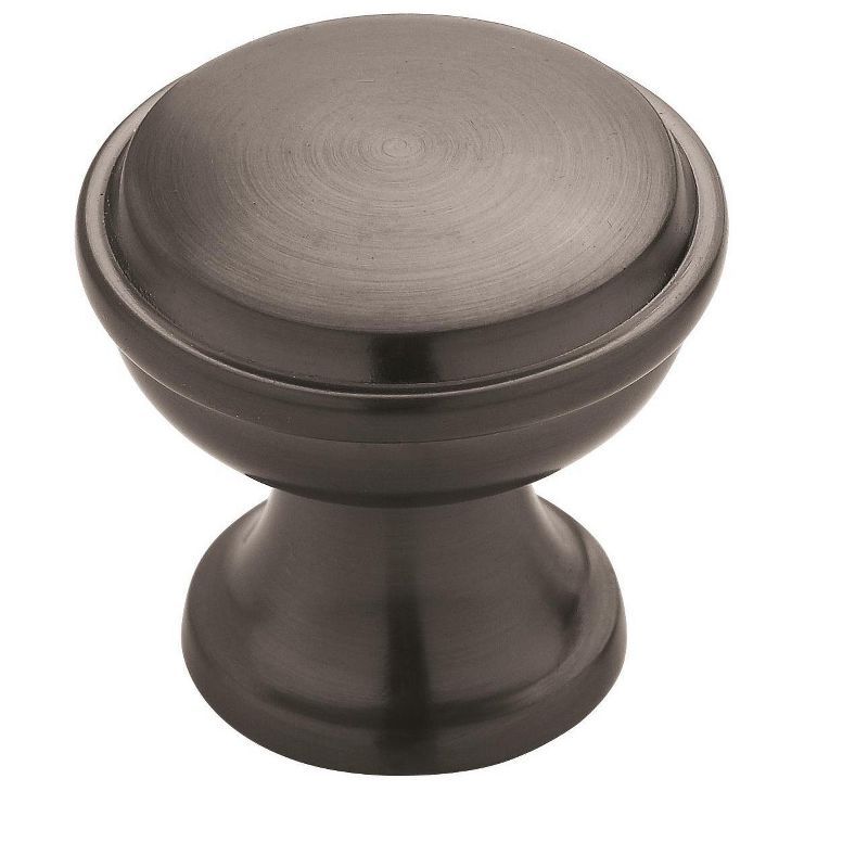 Graphite Round Industrial Cabinet Knob with Mounting Hardware