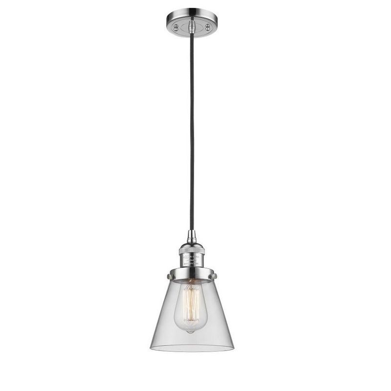 Polished Chrome Clear Glass Mini Pendant Light