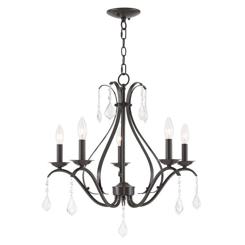 Caterina English Bronze 5-Light Crystal Chandelier