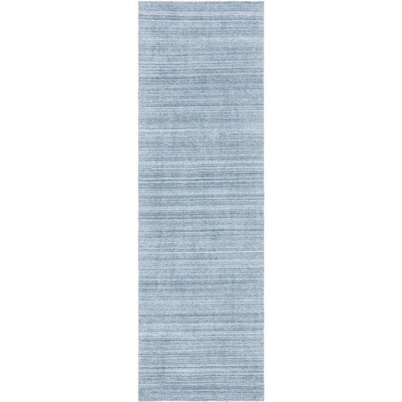 Mirage Dark Gray Hand Loomed Viscose Runner Rug