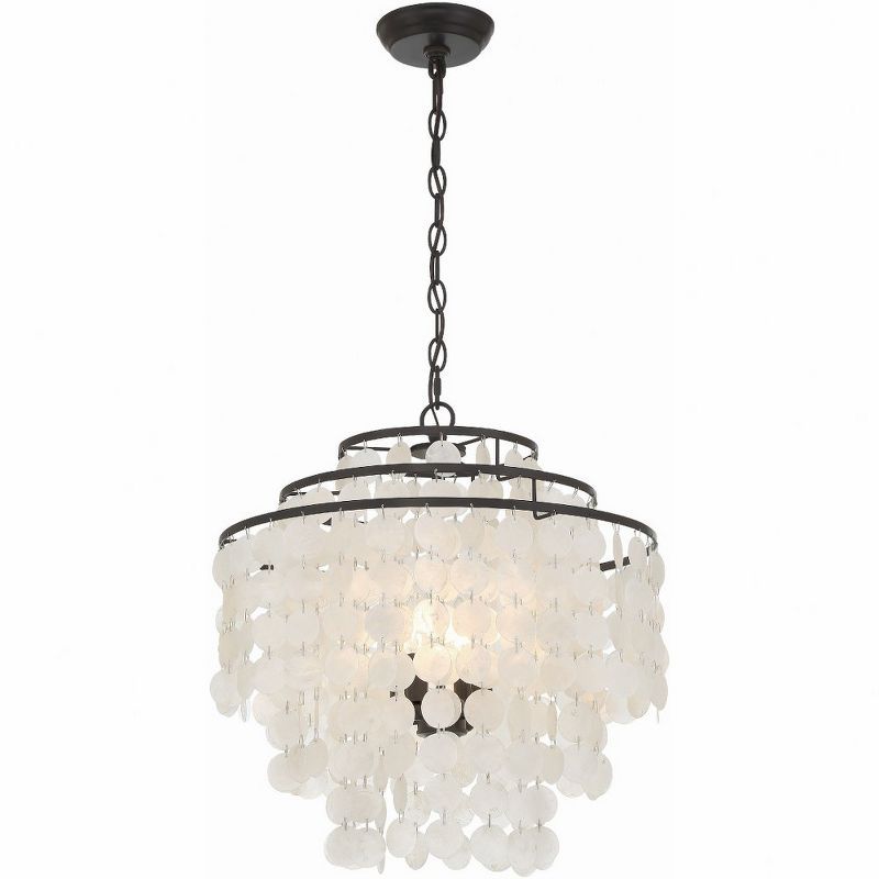 Mini Brielle Dark Bronze 4-Light Crystal Candle Chandelier
