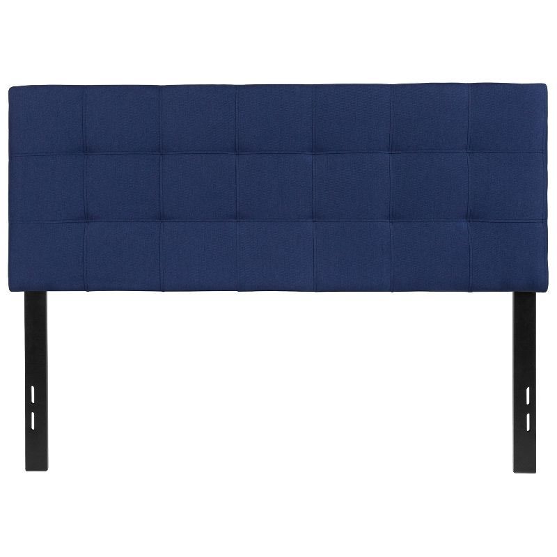 Navy Tufted Upholstered Full Size Fabric Headboard