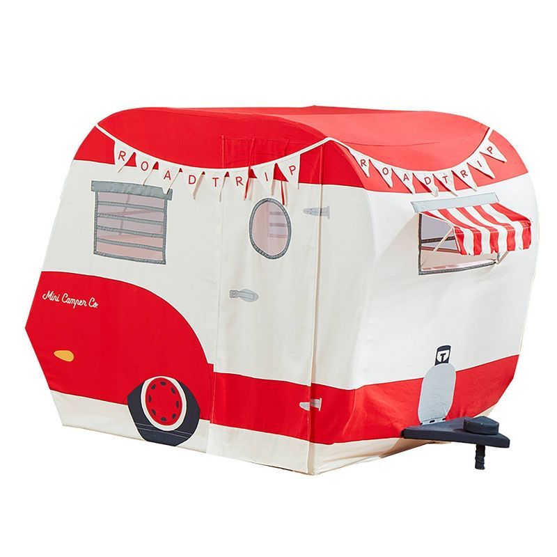 Red and White Camper Kids' Play Tent with Banner