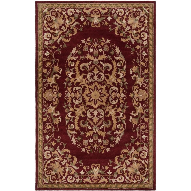 Heritage Red 5' x 8' Hand-Tufted Wool Area Rug