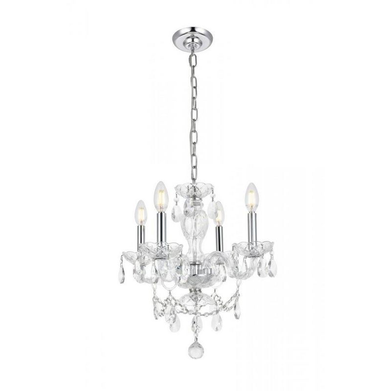 Elle Crystal Chrome 4-Light Mini Chandelier Pendant