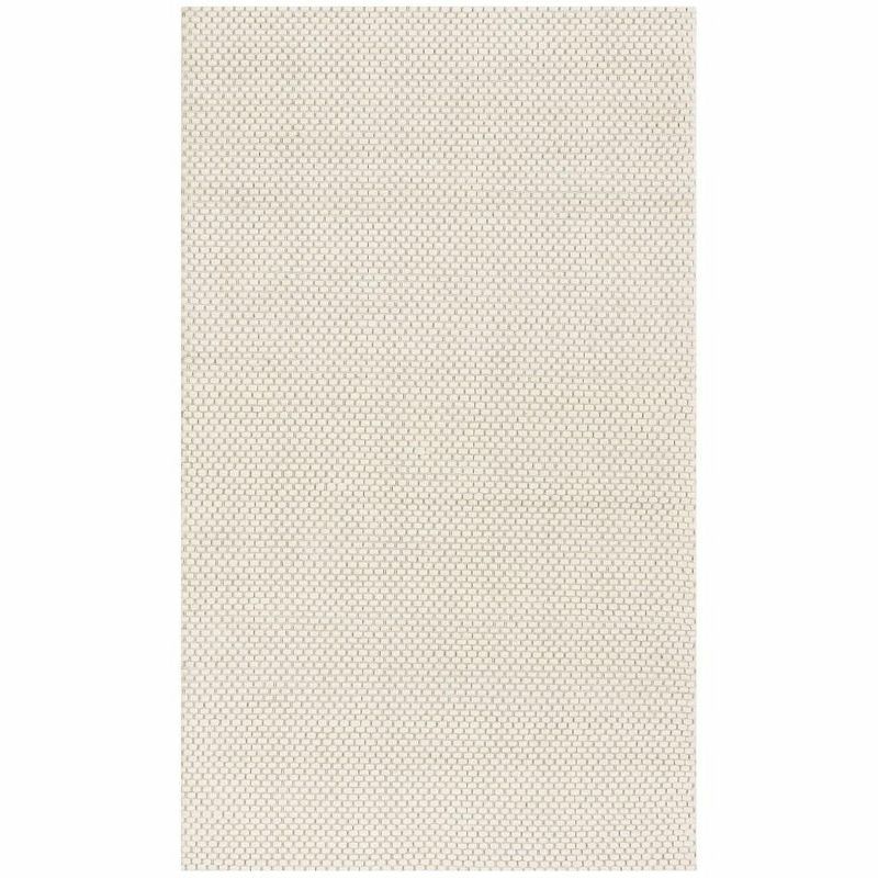 Ivory Handwoven Wool and Synthetic Area Rug 3' x 5'